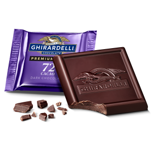 Premium Dark 72% Cacao Dark Chocolate SQUARES Case Pack (540 ct)